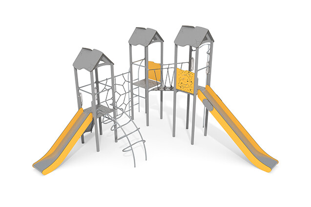 3D rendering af Leketårn - Active tredobbelt tårn klatrenett