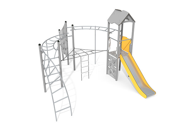 3D rendering af Leketårn - Active enkelt tårn klatreanlegg