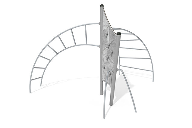 3D rendering af Klatreanlegg - Active klatrevegg med stiger