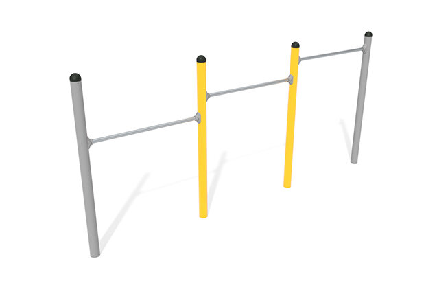 3D rendering af Hinderløype - Active tredobbel turnstang 1