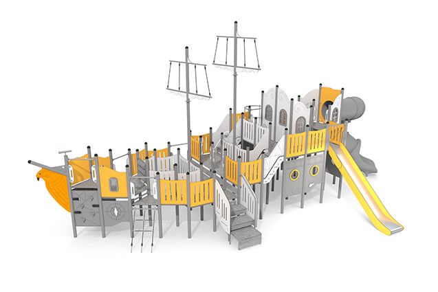 3D rendering af Lekeskip - Active skip med to sklier