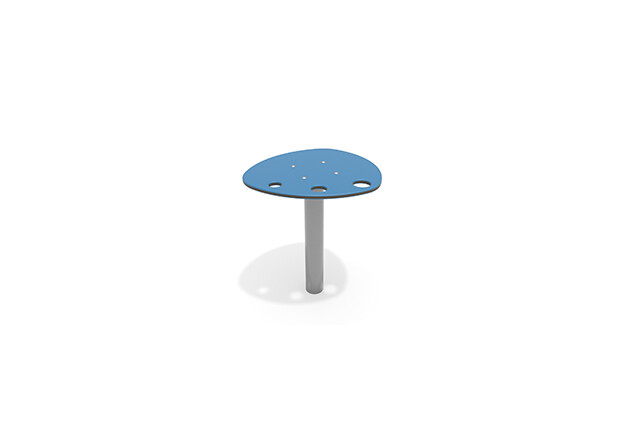 3D rendering af Sandkasse – sandkassebord med hull blå