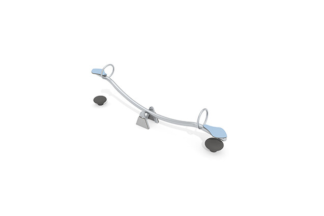3D rendering af Rocker - rustfritt stål blå l 3,4 m
