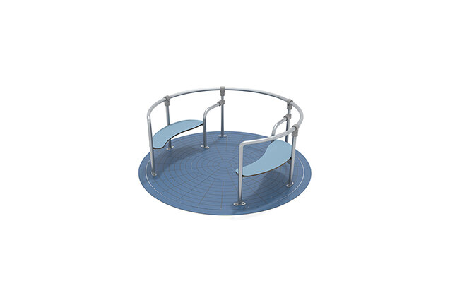 3D rendering af Karusell - for 1 rullestol blå Ø174 cm