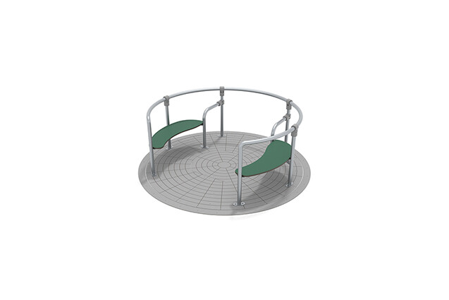 3D rendering af Karusell - for 1 rullestol grønn Ø174 cm