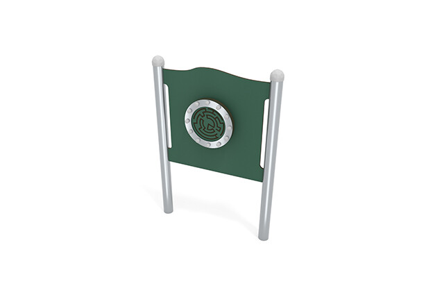 3D rendering af Aktivitetstavle - labyrint grønn