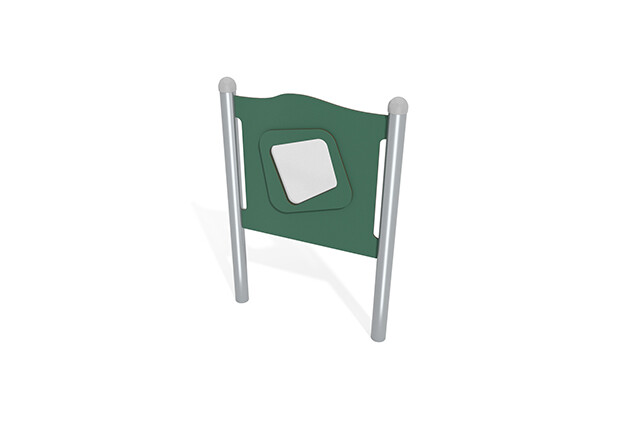 3D rendering af Aktivitetstavle - panel med speil grønt