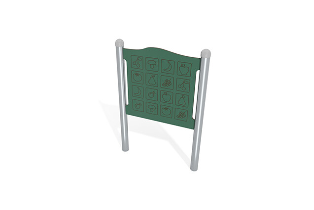 3D rendering af Aktivitetstavle - finn to like grønne