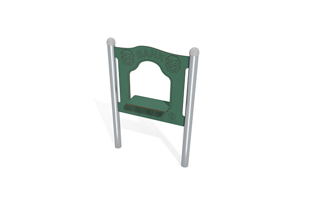 3D rendering af Aktivitetstavle - bankdisk / kjøpmannsdisk grønn