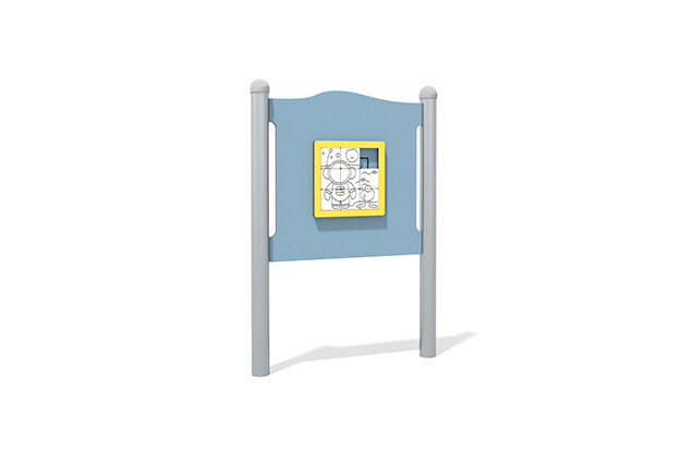 3D rendering af Aktivitetstavle - skyvepuslespill blå