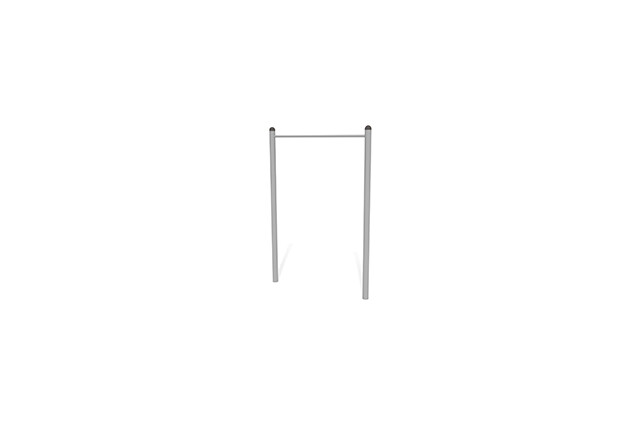 3D rendering af Fitness - Street workout pull-up bar grå
