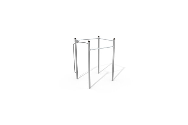 3D rendering af Fitness - Street workout pull-up stativ grå