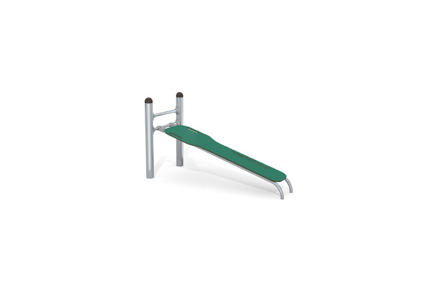 3D rendering af Fitness - Street Workout Inox skråbenk grønn