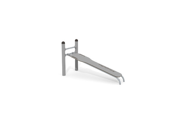 3D rendering af Fitness - Street workout treningsbenk skrå grå