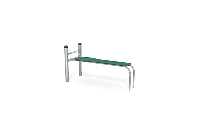 3D rendering af Fitness - Street Workout Inox rett treningsbenk grønn