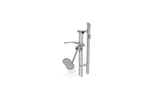 3D rendering af Fitness - Outdoor Inox air skier blå