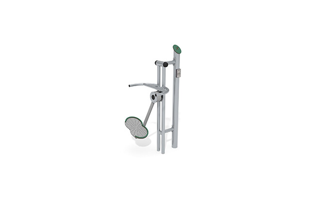 3D rendering af Fitness - Outdoor Inox air skier grønn