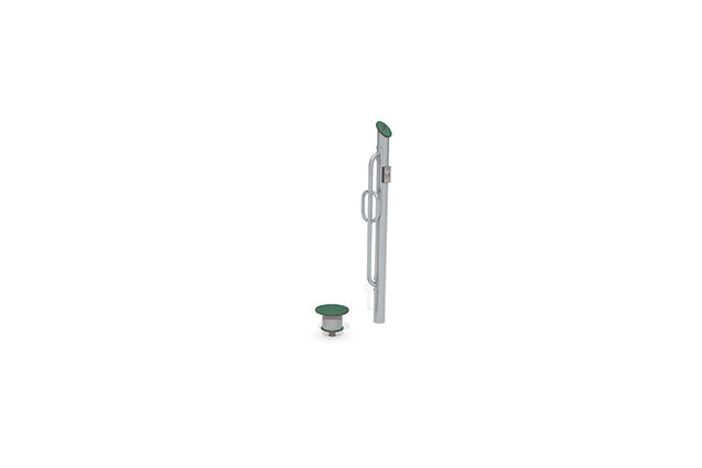 3D rendering af Fitness - Outdoor Inox standing twister grønn