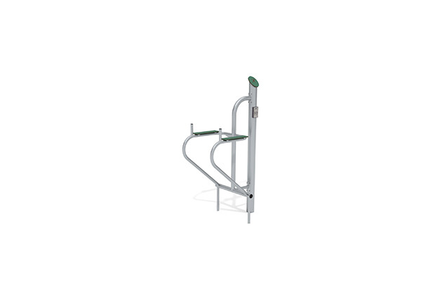 3D rendering af Fitness - Outdoor Inox leg raiser grønn