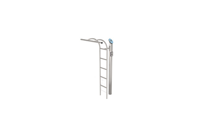 3D rendering af Fitness - Outdoor Inox pull-up-stige blå