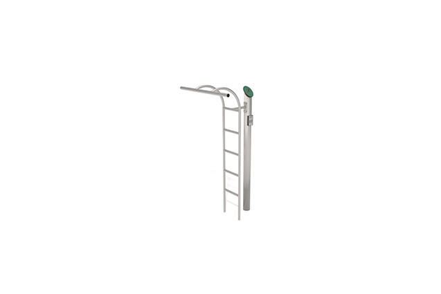 3D rendering af Fitness - Outdoor Inox pull-up-stige grønn