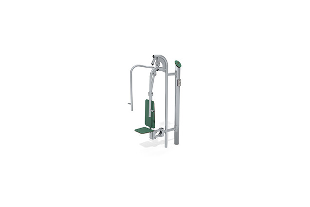 3D rendering af Fitness - Outdoor Inox brystpresse grønn