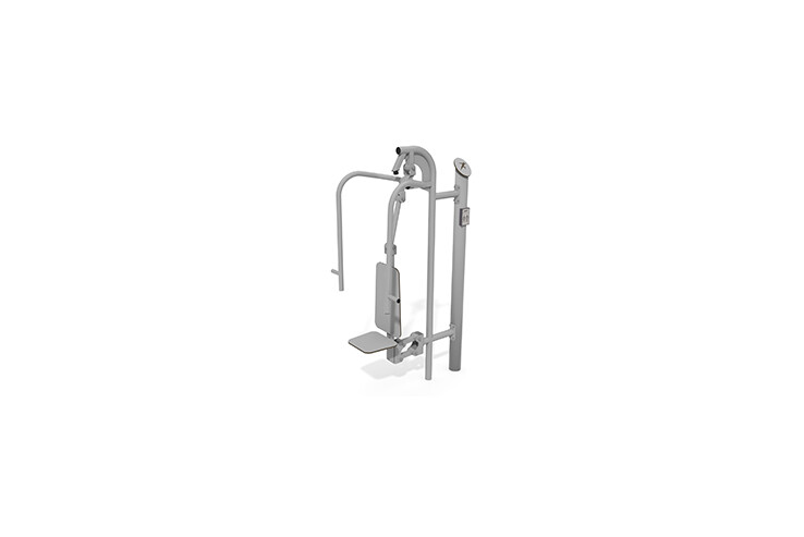 3D rendering af Fitness - Outdoor brystpress grå