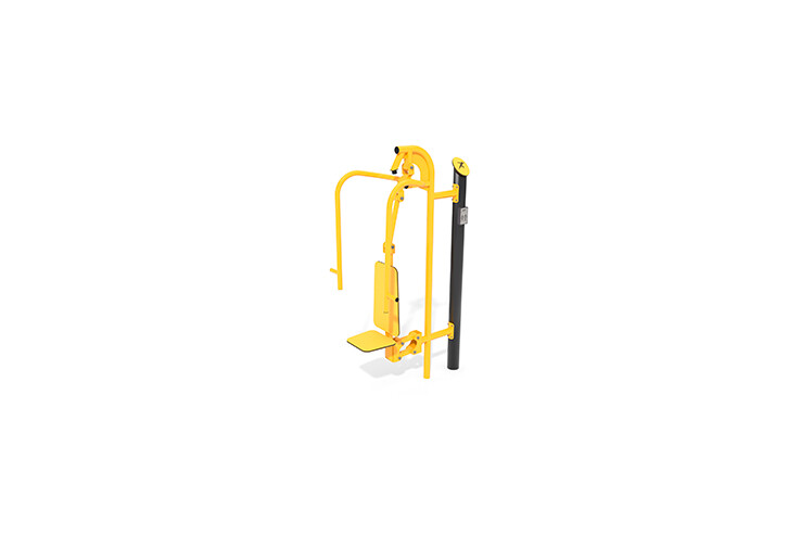 3D rendering af Fitness - Outdoor brystpress gul