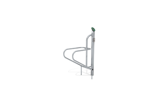 3D rendering af Fitness - Outdoor Inox dip-stasjon grønn