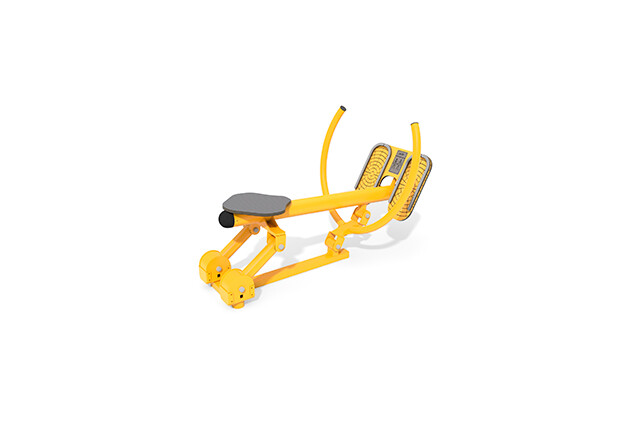 3D rendering af Fitness - Outdoor romaskin gul