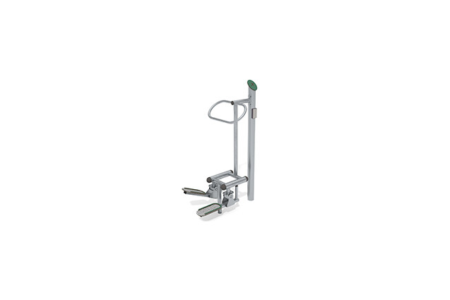 3D rendering af Fitness - Outdoor Inox stepper grønn