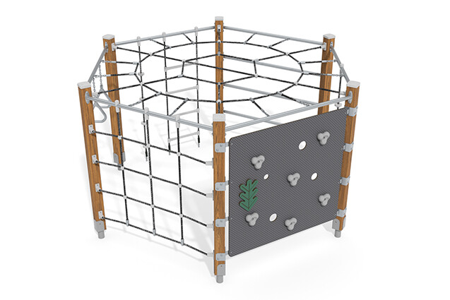 3D rendering af Klatreanlegg - ECO sekskant