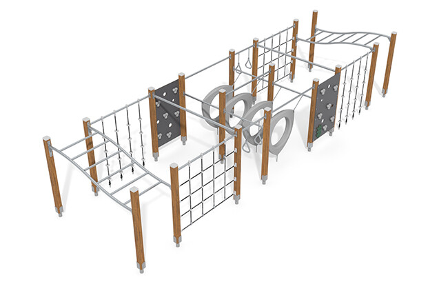 3D rendering af Klatreanlegg - ECO klatrebane L