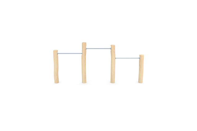 3D rendering af Hinderløype - 3 kolbøttestenger
