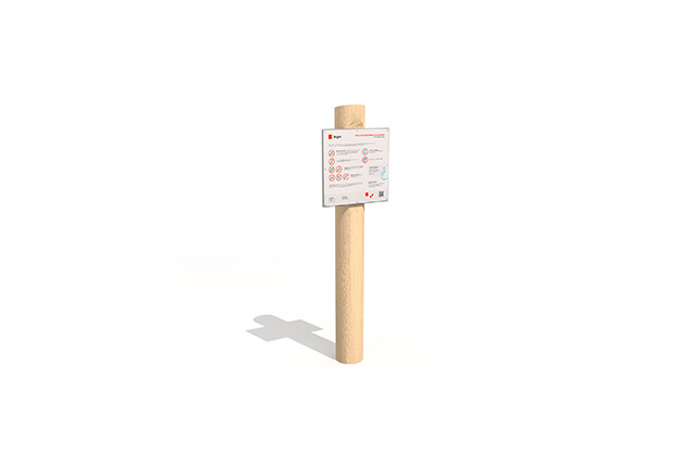 3D rendering af Skilt - robinie skilt