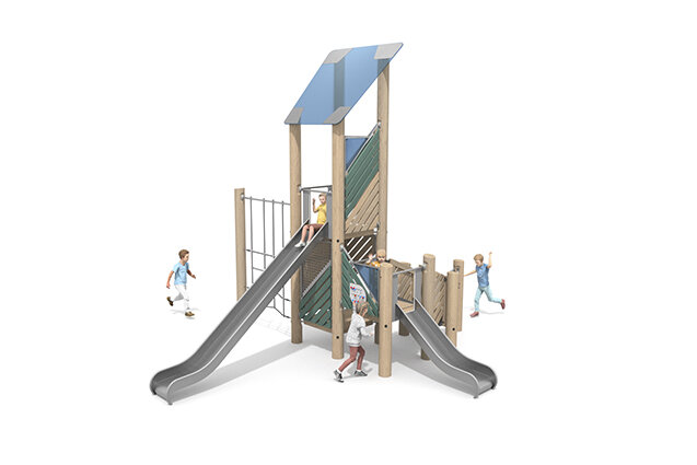 3D rendering af Leketårn - Mega Robinie 9