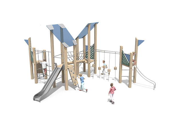 3D rendering af Leketårn - Mega Robinie 10