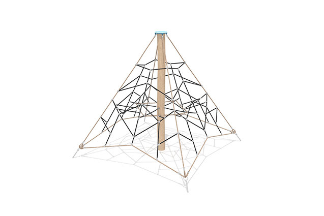 3D rendering af Klatrenett - Robinia Scandic pyramide 2,3 m