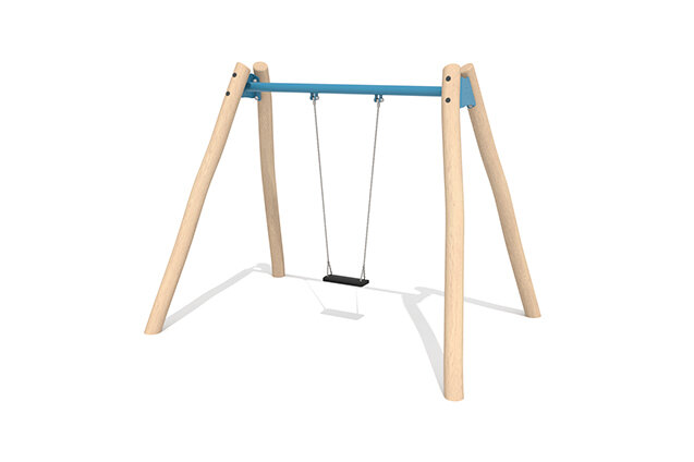 3D rendering af Huske - Robinia Scandic med klassisk huskesete