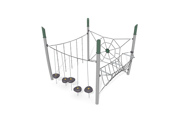 3D rendering af Hinderløype - Acrobat hinderløype 3 grønn/svart