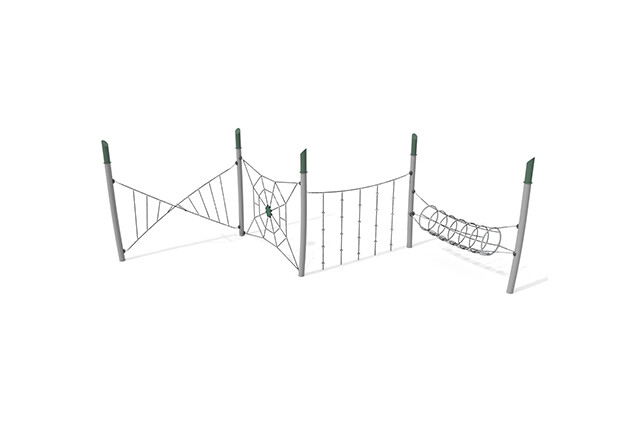 3D rendering af Hinderløype - Acrobat hinderløype 4 grønn/svart
