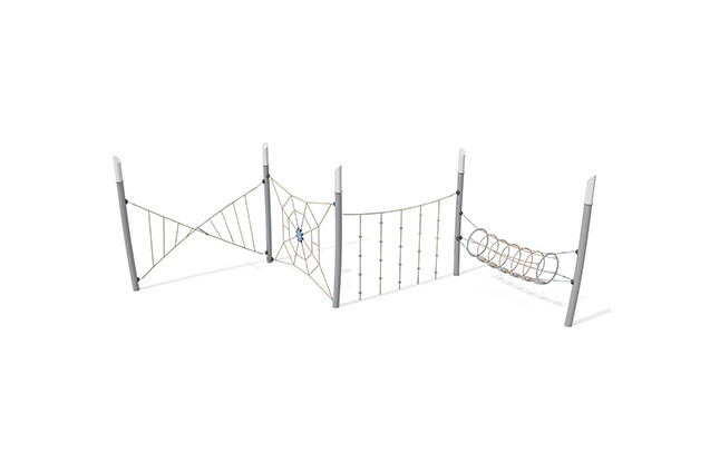 3D rendering af Hinderløype - Acrobat hinderløype 4 grå/beige