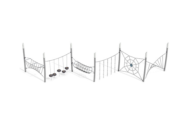 3D rendering af Hinderløype - Acrobat hinderløype 5 grå/svart