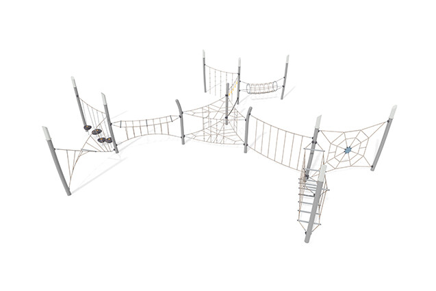 3D rendering af Hinderløype - Acrobat hinderløype 10 grå/beige