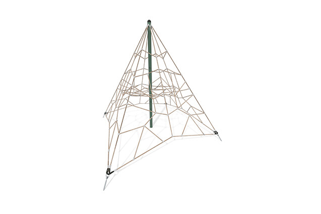 3D rendering af Klatrenett - Acrobat pyramide 1 grønn/beige