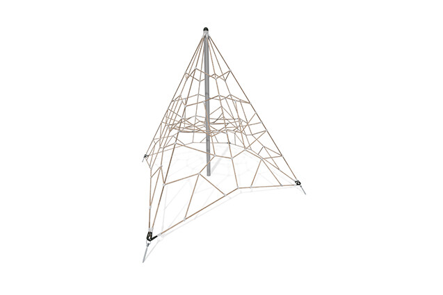 3D rendering af Klatrenett - Acrobat pyramide 1 grå/beige