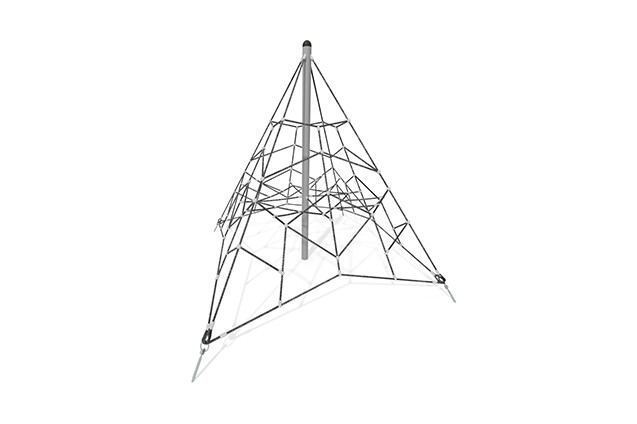 3D rendering af Klatrenett - Acrobat pyramid 2 grå/svart