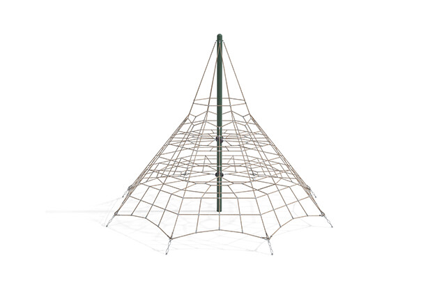 3D rendering af Klatrenett - Acrobat pyramide 3 grønn/beige