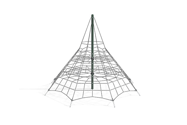 3D rendering af Klatrenett - Acrobat pyramide 3 grønn/svart