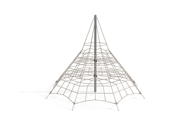 3D rendering af Klatrenett - Acrobat pyramide 3 grå/beige